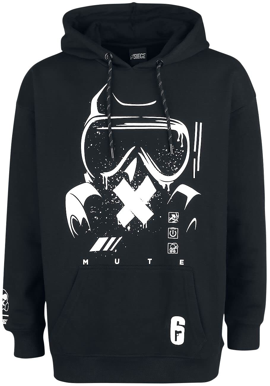 Six Siege Kapuzenpullover Operator Logo Nue offiziell Herren Schwarz Pullover XL Schwarz, XL Schwarz