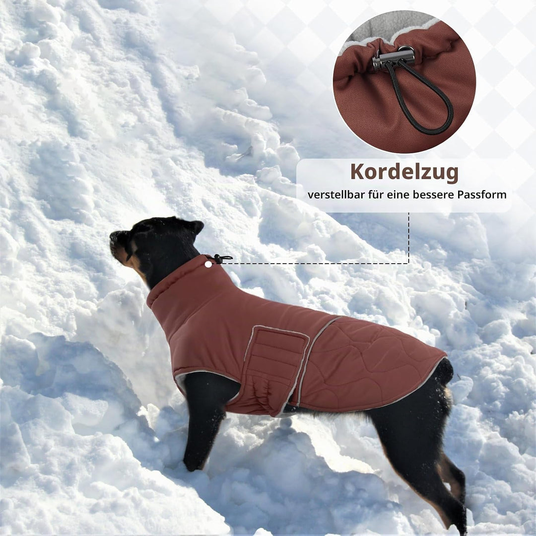 Hjumarayan Hundemantel, Wattierend Winterjacke Geschirröffnung, Warme Wintermantel Gefüttert Kleidun