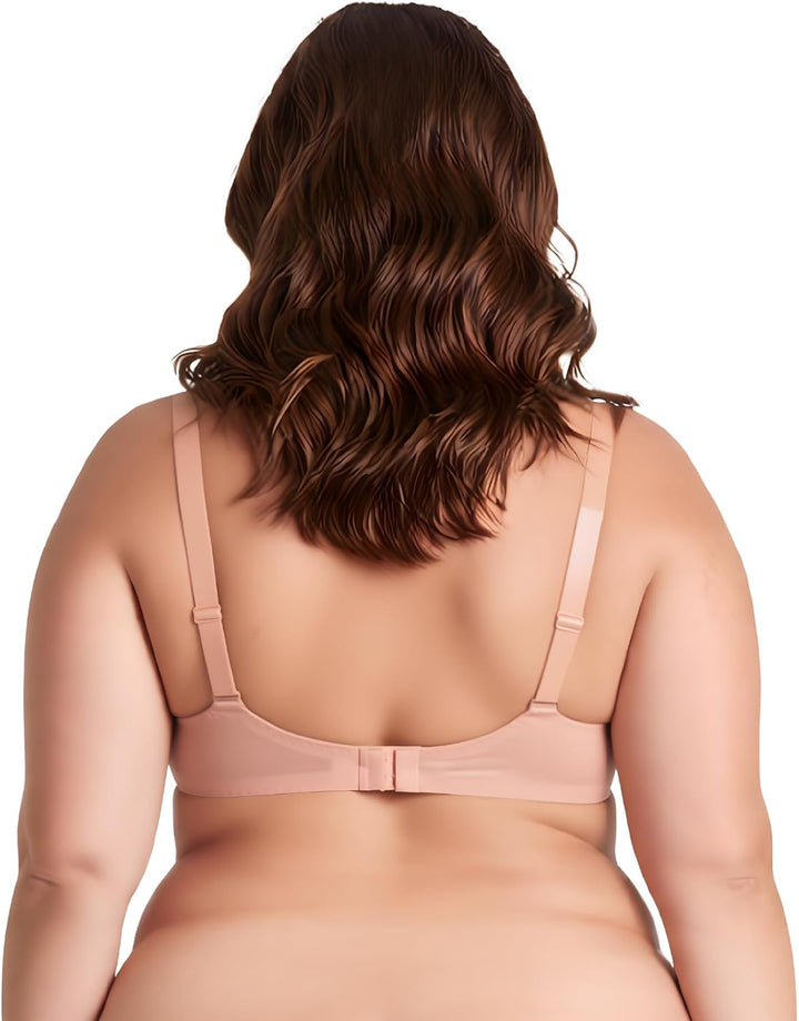 Curve Muse Damen-BH, ungefüttert, Balconette, Baumwolle, Spitze, Übergrösse, 2er- oder 3er-Pack 75D