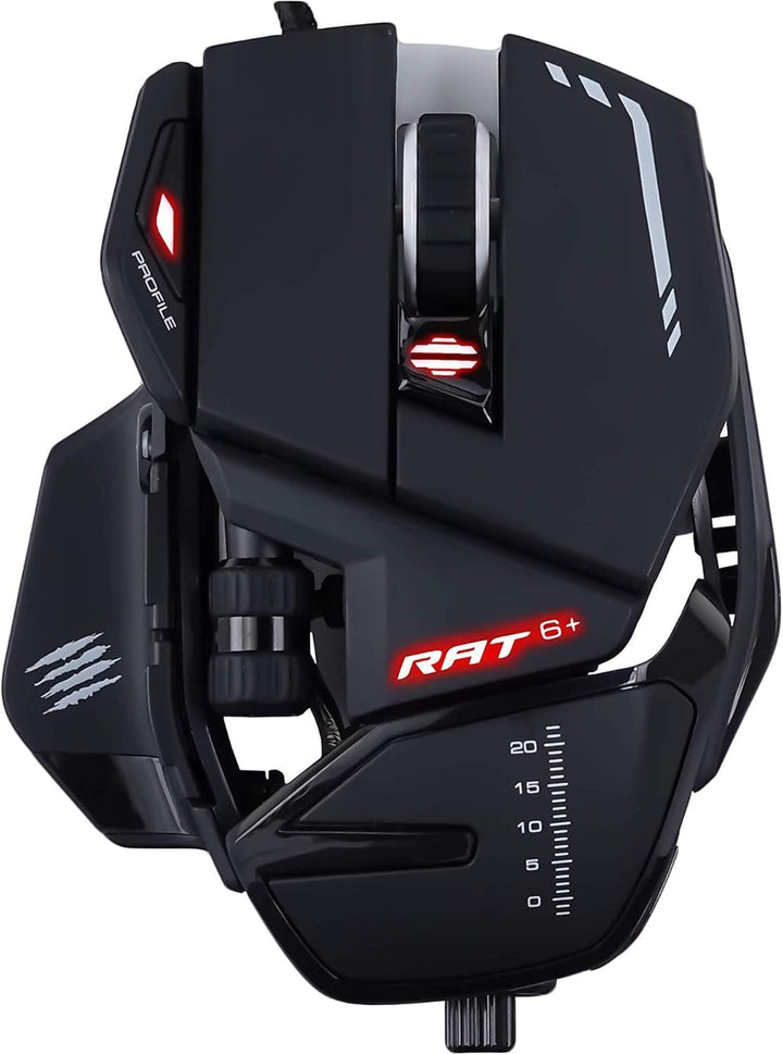 MadCatz R.A.T. 6+ Optical Gaming Mouse, Black R.A.T. 6+ Black, R.A.T. 6+ Black