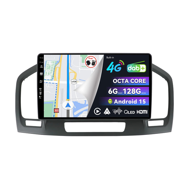 Eingebaut 4G DAB | Android 15 QLED Autoradio für Opel Holden Insignia (2008-2014) |6G+128G | Carplay