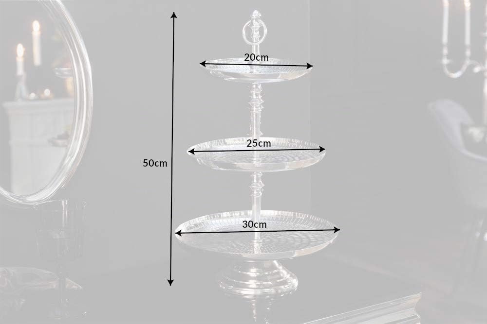 Etagere ORIENT - 50cm - silber - Metall-Aluminium-Legierung Unikat, 50cm