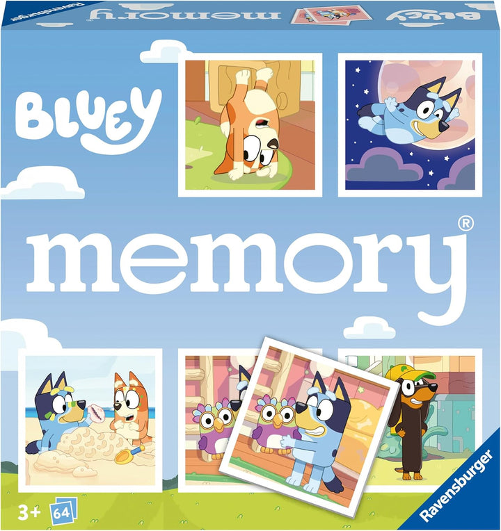 Ravensburger 22646 Memory® Bluey - Der Spieleklassiker für alle Fans der Vorschulserie Bluey, Merksp