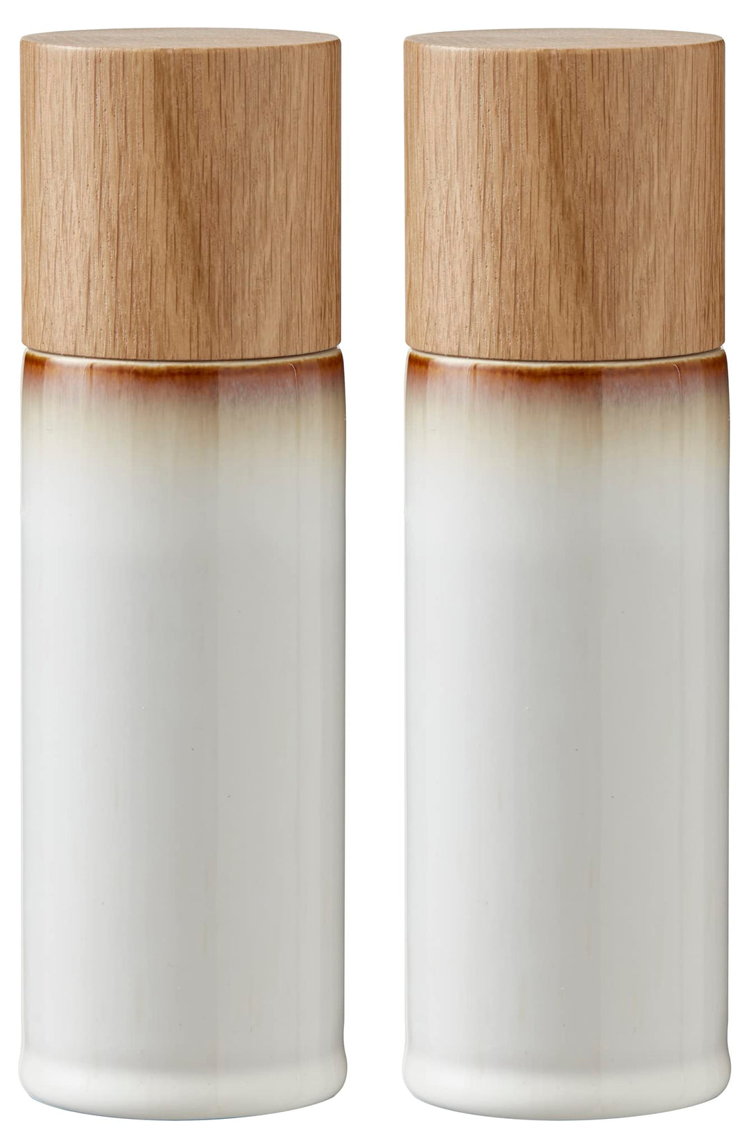BITZ Salz- und Pfeffermühle, 2 Gewürzmühlen aus Steingut (Salzmühle + Pfeffermühle), 2er-Set, 16,7 c