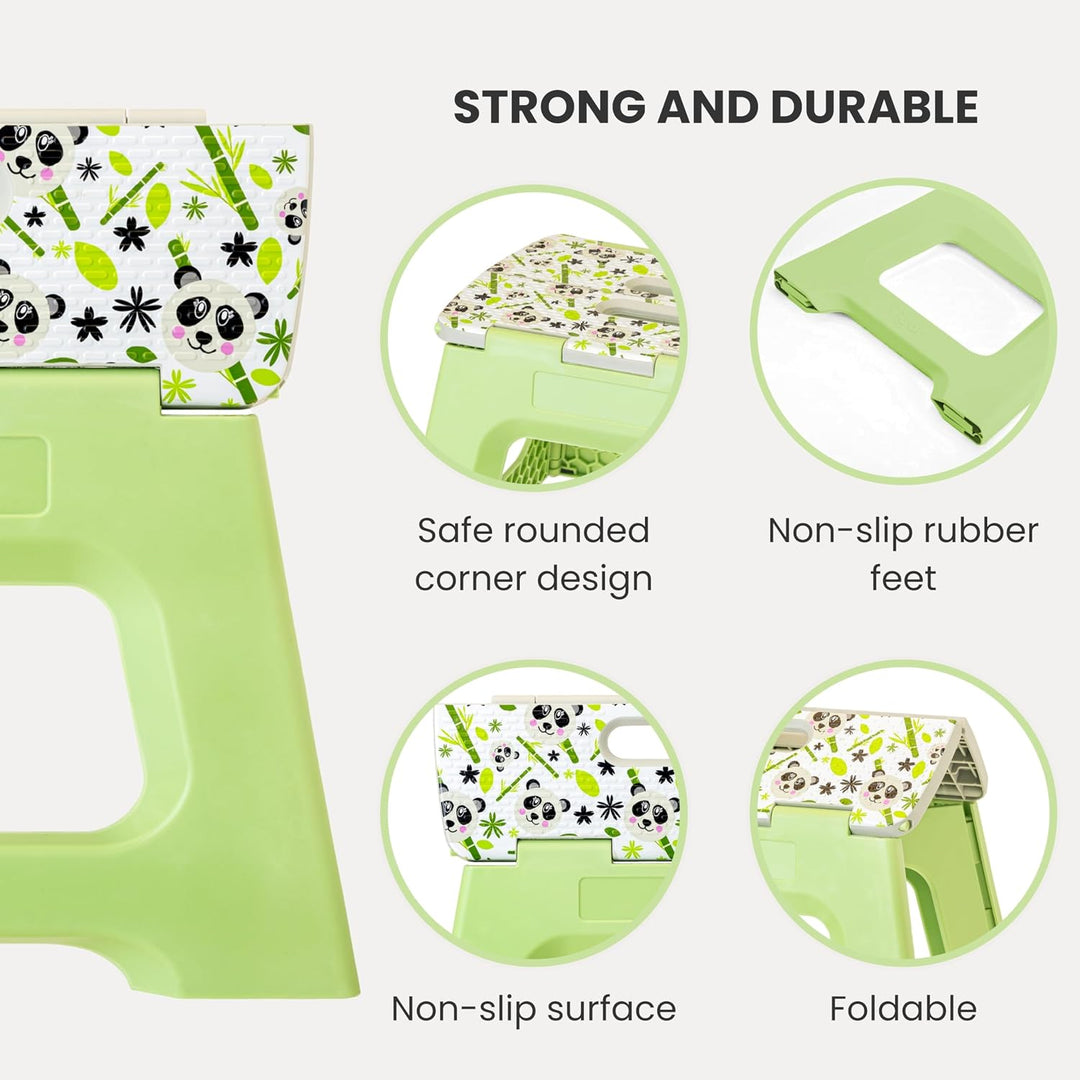 VIGAR Kompakte Tritthocker Klappbar für Erwachsene, 23 cm, Klapphocker Faltbar 150 kg rutschfest, Le