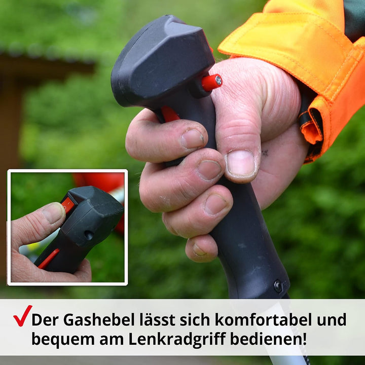 HECHT Benzin Freischneider Motorsense mit 2-Takt-Motor mit 2 PS – 43 cm und 25,5 cm Schnittkreis – i