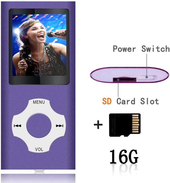 MP3 Player mit 32GB MicroSD Speicherkarte, Tabmart MP4 Musik Player Unterstützung Audio Player Media