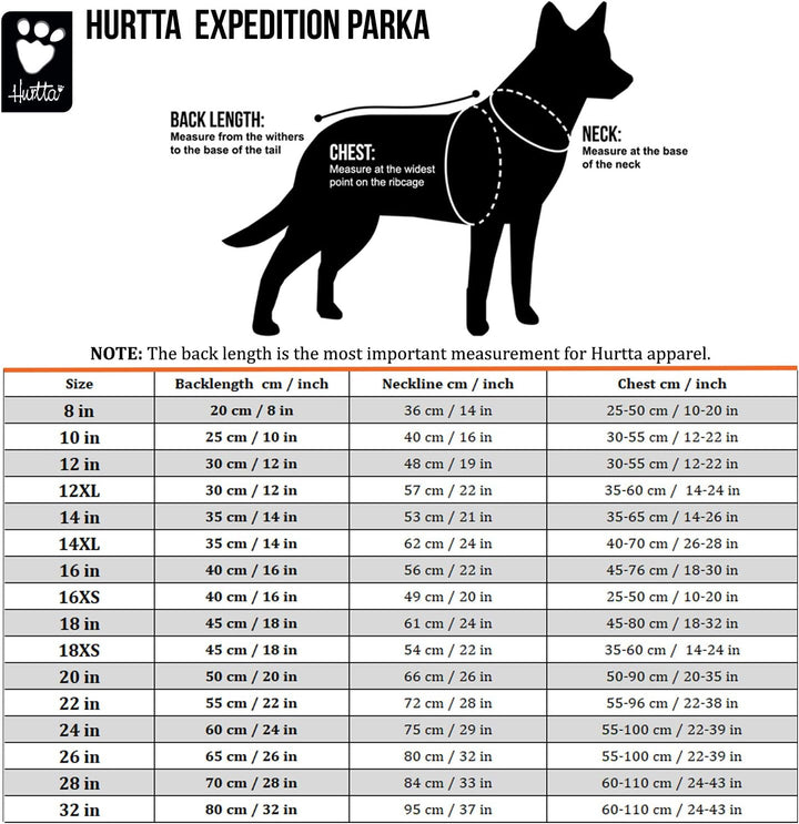 Hurtta Expedition Parka Wintermantel für kleine Hunde, Hundemantel Winter, Blaubeere Dunkelblau 20cm
