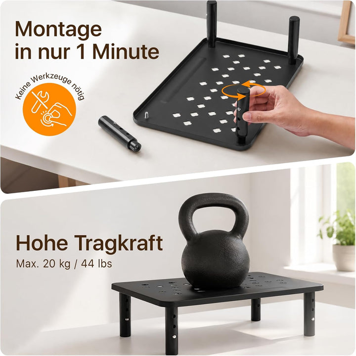 PICK FOR LIFE Erhöhter Stand für Futterautomat Katze, 3 Höhenstufen Weiss, Weiss
