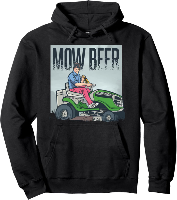 Rasenmähen Papa Mähen Bier Lustige Grasmaschine Pullover Hoodie
