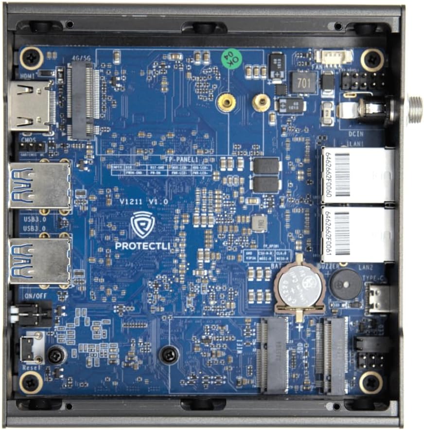 Protectli Vault V1211-2 Port, Micro Appliance/Mini PC - Intel N5105, 2X 2.5G NICs, 8GB LPDDR RAM on-