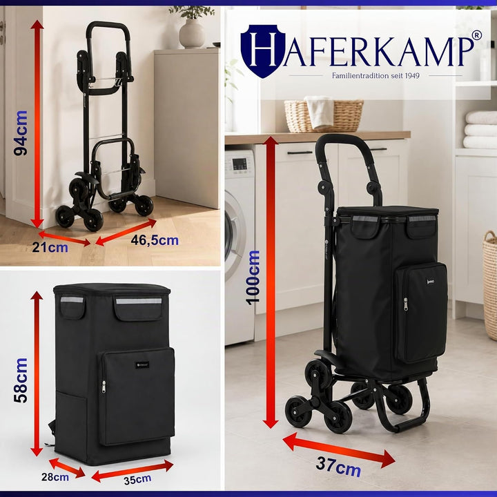 Klappbarer Treppensteiger-Einkaufstrolley TRAGINO 3-in1 Einkaufswagen