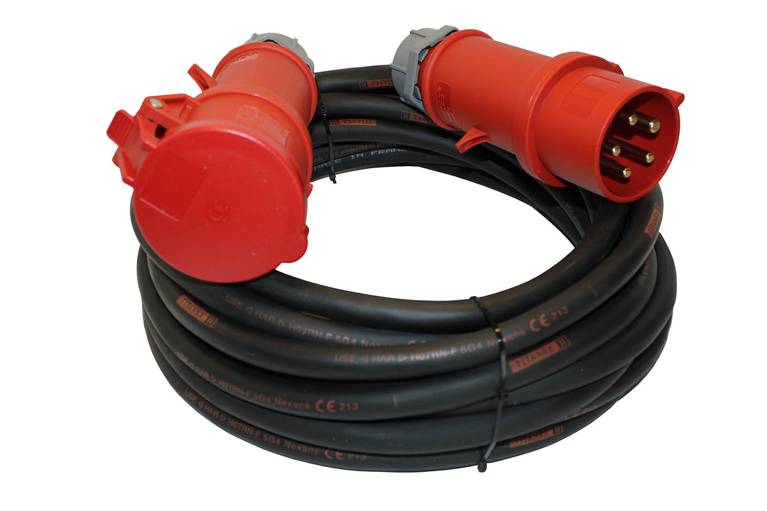 netbote24 Profi CEE Starkstrom Verlängerungskabel mit Phasenwender 5x4mm² H07RN-F TITANEX Kabel mit
