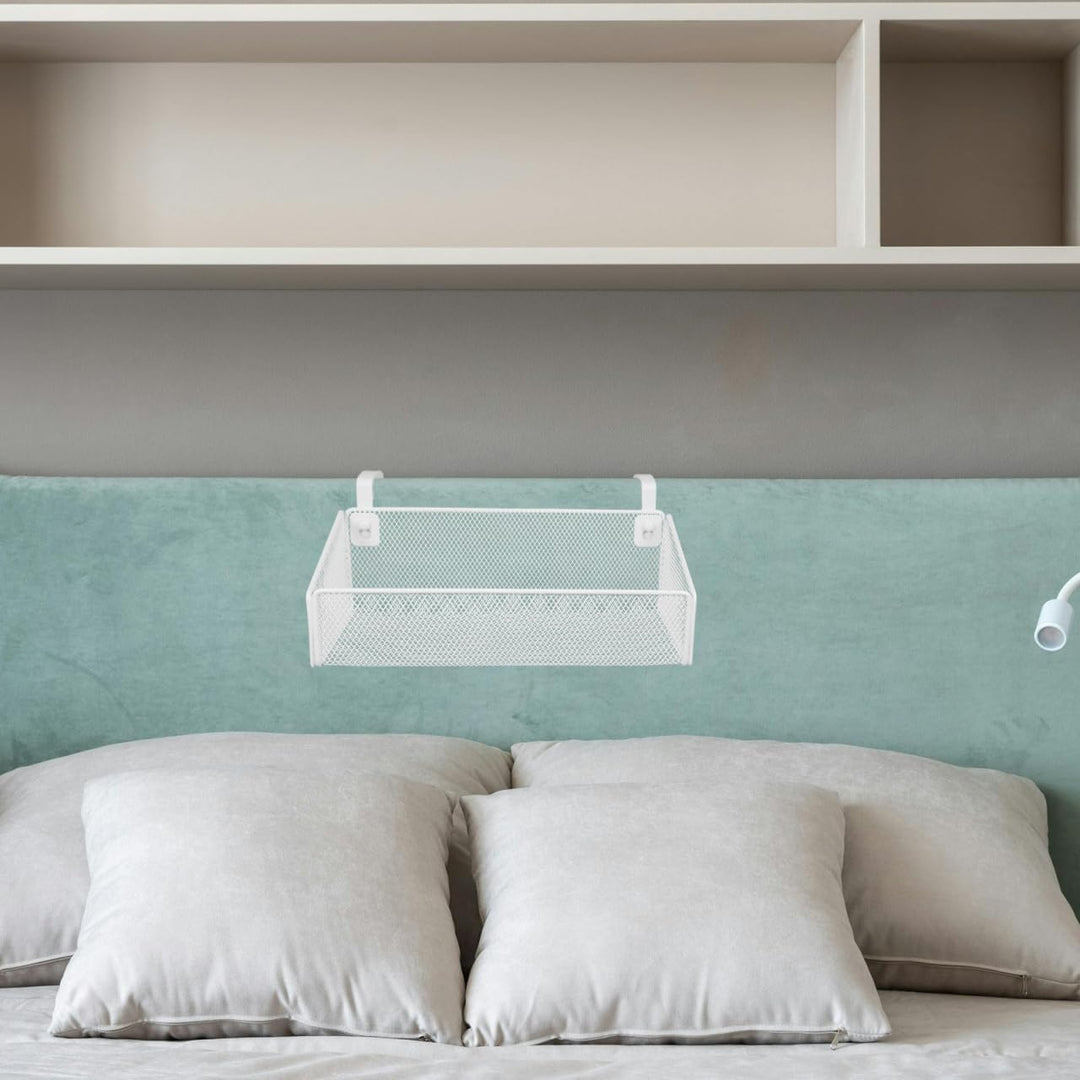 PRETYZOOM HäNgender Aufbewahrungskorb Aus Metall 27X12X9Cm Mit 10 Haken FüR Bett Organizer Zum Einhä