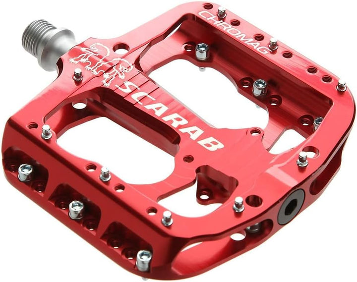 Chromag Scarab Flat Pedals Rot/Ausflug, einfarbig (Getaway Solids), rot