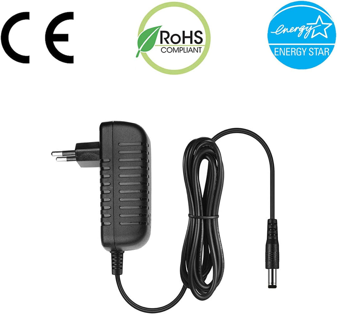 MyVolts 12V EU-Netzteil kompatibel mit Audient ID44 Audio Interface - mit Verlängerungskabel und Inl