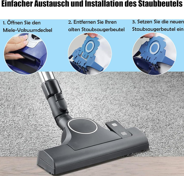 10 Stück Staubsaugerbeutel,Ersatz ZubehörKompatibel mitfür Miele HyClean Pure GN Staubsauger Classic
