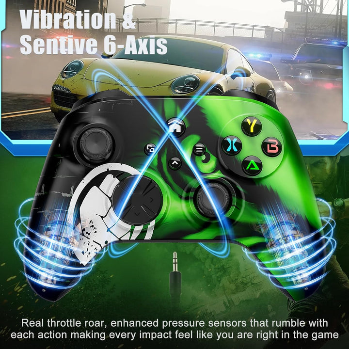 GGiking Wireless Controller für Xbox Series, Xbox One, PC, iOS, Android, mit Grip-Vibration + Trigge