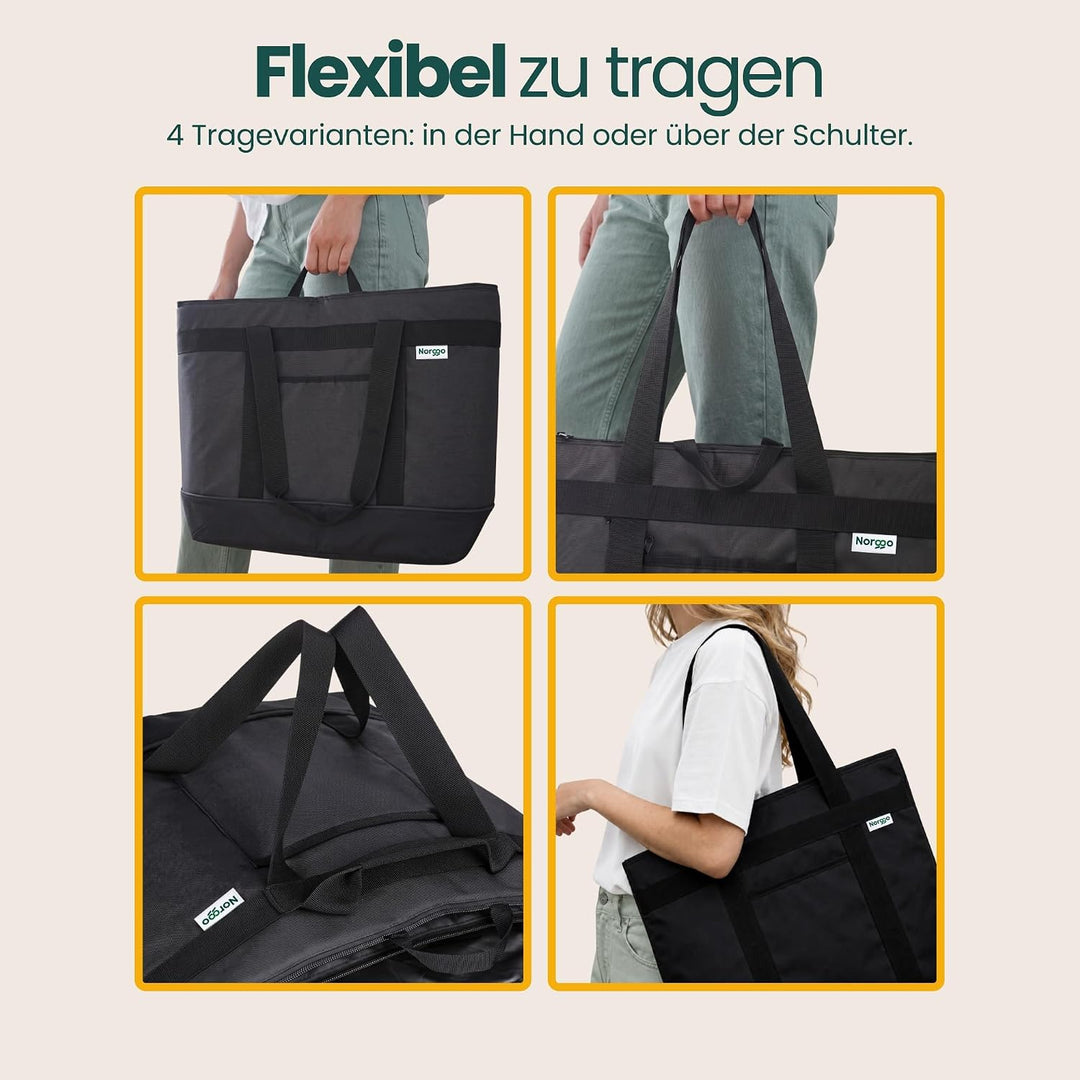 Kühltasche Gross 40L Faltbar - Isoliertasche für Strand und Camping