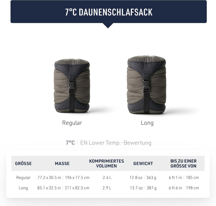 Sea to Summit Spark Down Schlafsack Long 45 Grad, Long 45 Grad
