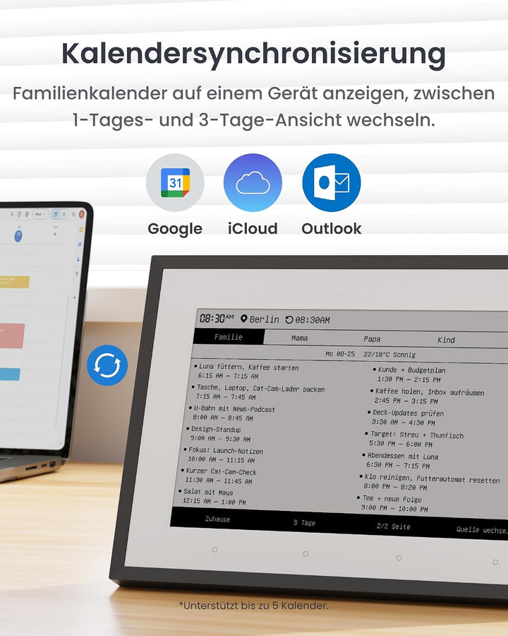 SwitchBot E-Ink Home Dashboard 2-in-1, Wetterstation WLAN mit Matter Hub 2 in 1 Combo, 2 in 1 Combo