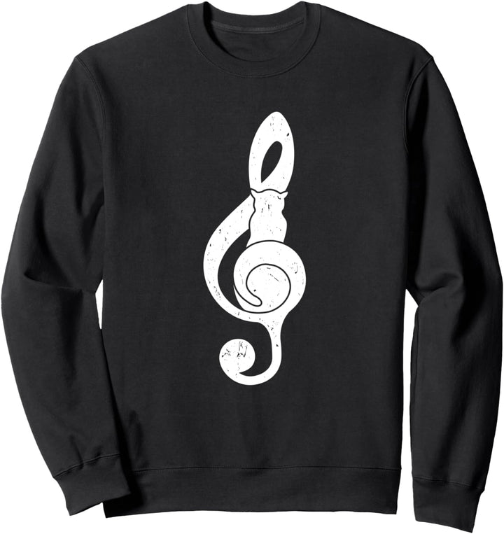 Music Notes Lover Cat Lover Treble Clef Sweatshirt