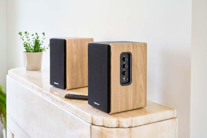 Thomson Cosy Bibliotheks-Lautsprecher, 150 W, Stereo, Bluetooth 5.3, USB-Wiedergabe, Fernbedienung,