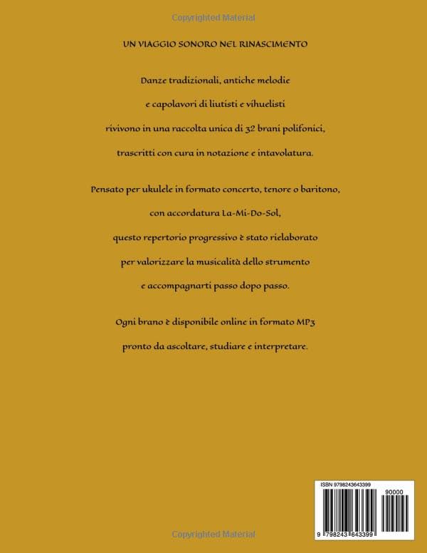 Suoni e danze rinascimentali per ukulele, Taschenbuch