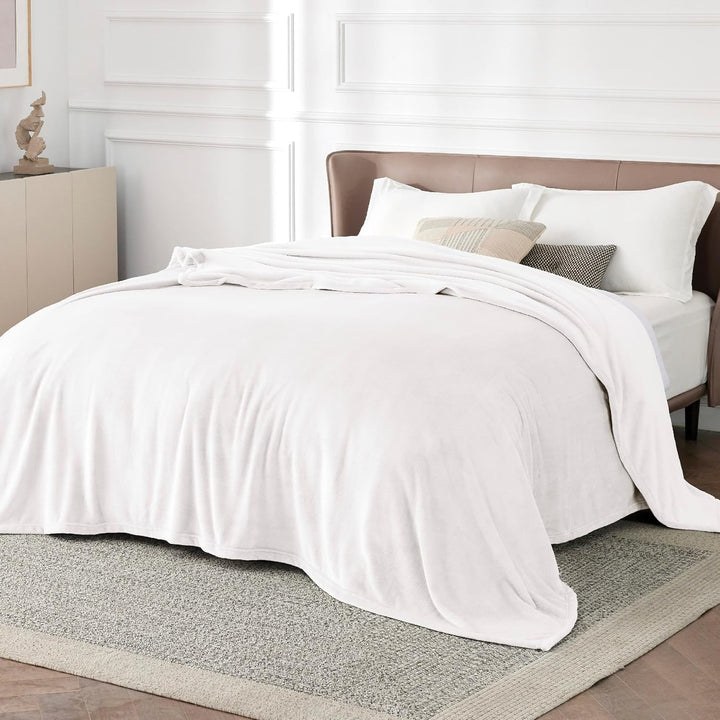 BEDSURE Kuscheldecke Flauschig Decke Fleecedecke - 230x270cm, Weiss Weiss 270 x 230 cm, Weiss 270 x
