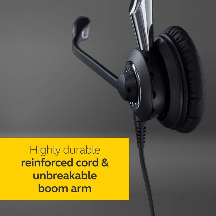 Jabra Q711383 Biz 2400 II Duo USB leistungsfähiges Call-Center-Kabel-Headset für MS Skype for Busine