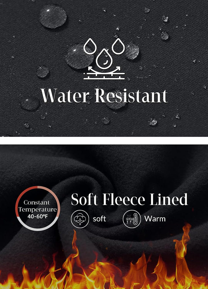 baleaf Thermo Hose Damen Thermo Leggings mit Taschen Wanderhose Wasserabweisend Bootcut Leggings Sch