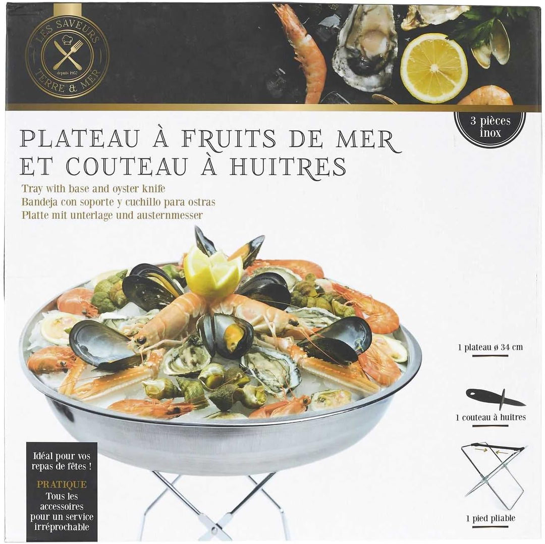 Saveur &amp; Dégustation Meeresfrüchte-Tablett, Stahl, One Size