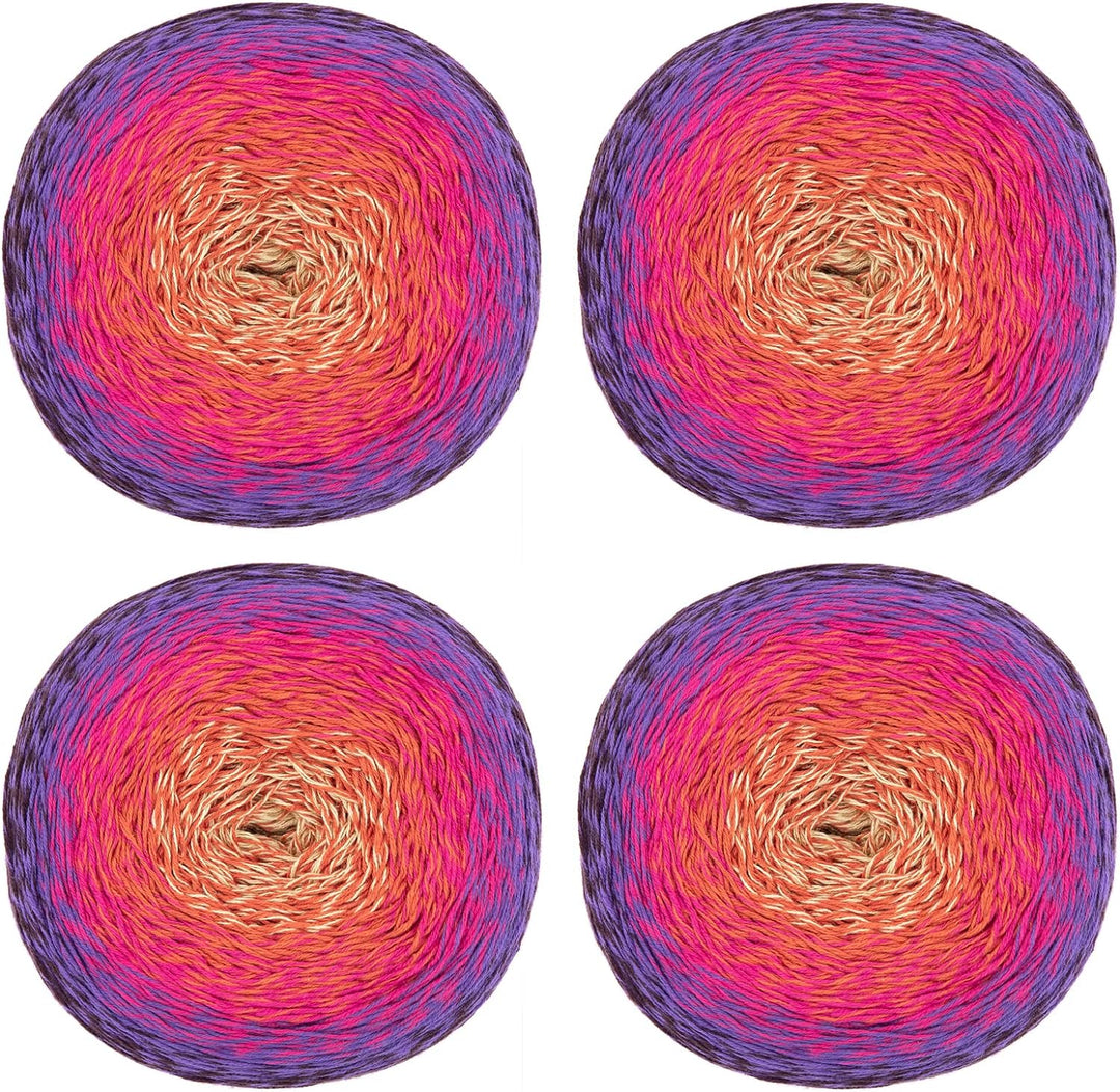 Gründl Wolle Saragossa (weiches Farbverlaufsgarn aus 50% Baumwolle und 50% Polyacryl, 250 g / 1000 m