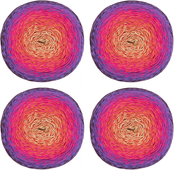 Gründl Wolle Saragossa (weiches Farbverlaufsgarn aus 50% Baumwolle und 50% Polyacryl, 250 g / 1000 m