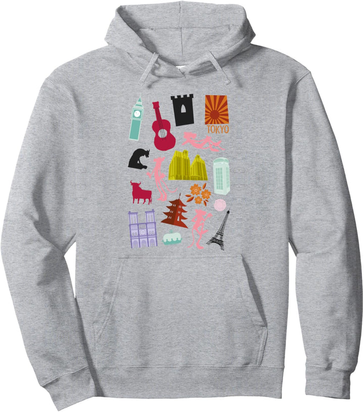 Pink Panther Around The World Doodles Pullover Hoodie