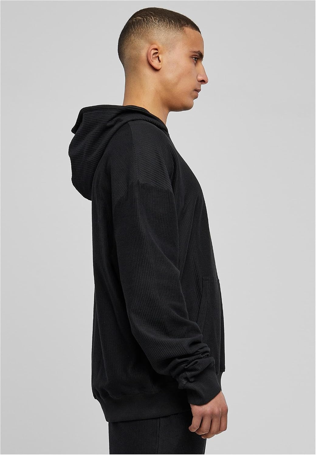 Urban Classics Rib Terry Boxy Hoody, Männer Kapuzenpullover in Boxy Fit Passform, erhältlich in mehr
