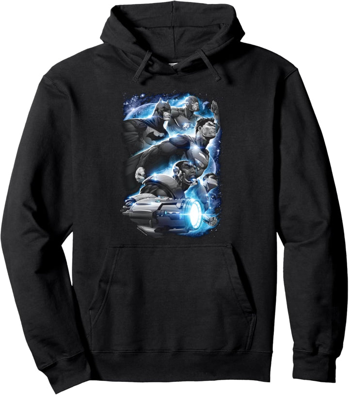 Justice League Atmospheric Black &amp; White Pullover Hoodie