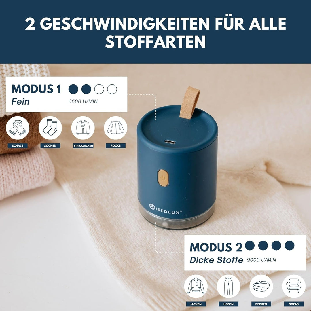 Fusselrasierer elektrisch – Fusselentferner &amp; Entfussler für Kleidung, kompakt &amp; tragbar – wiederauf