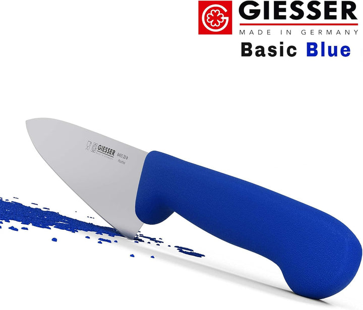 Giesser seit 1776 - Made in Germany - Kochmesser blau, Basic Blue, Klinge 20 cm, rutschfest, scharfe
