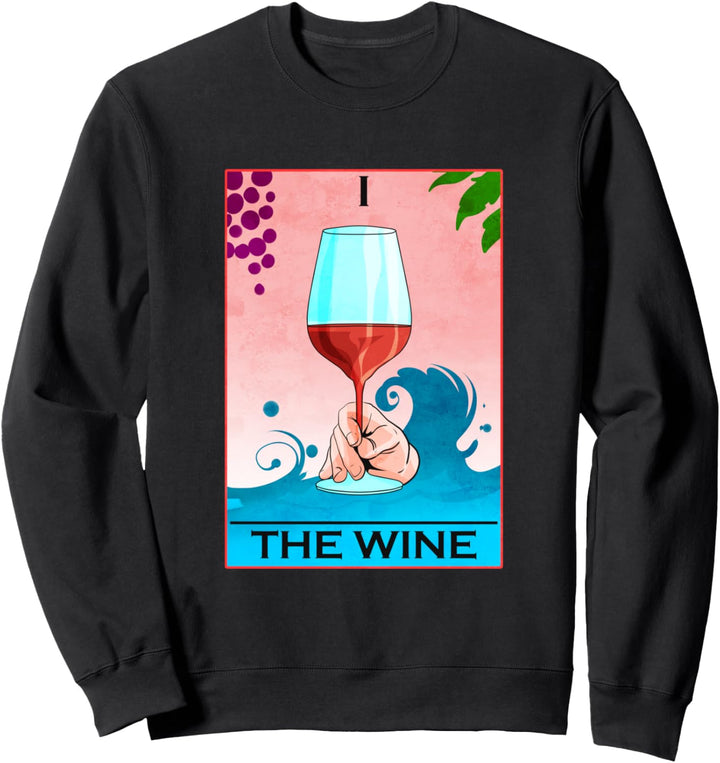 The Wine Lustige Tarot Karte Wein Sweatshirt