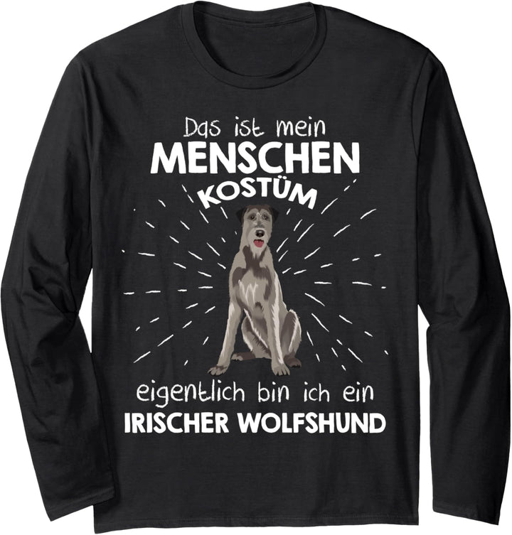 Mein Menschen Kostüm Bin ich ein Irischer Wolfshund Langarmshirt