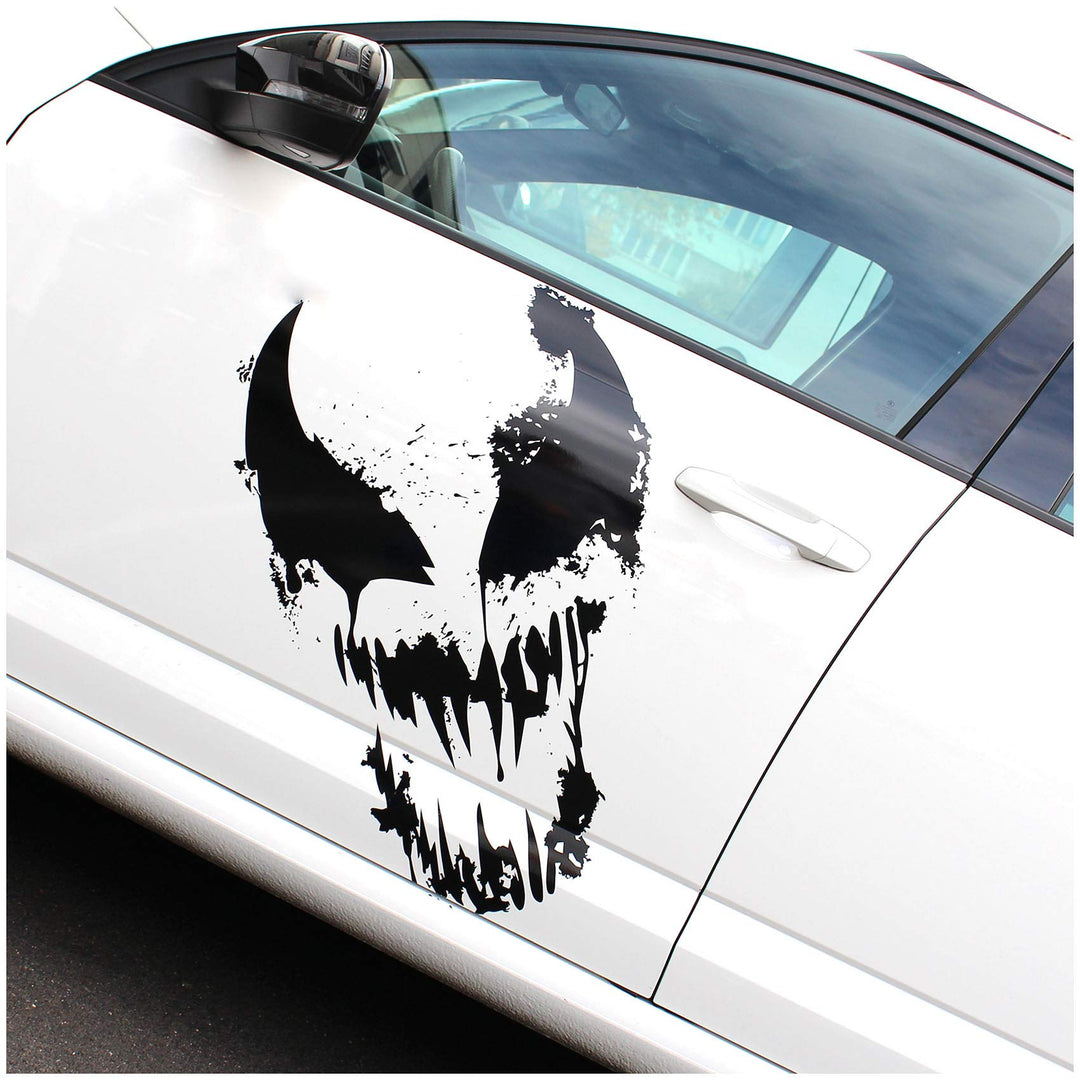 Finest Folia Skull Alien Monster Aufkleber Sticker Auto Boot Motorrad Caravan Dekor KX040 (Gold Meta