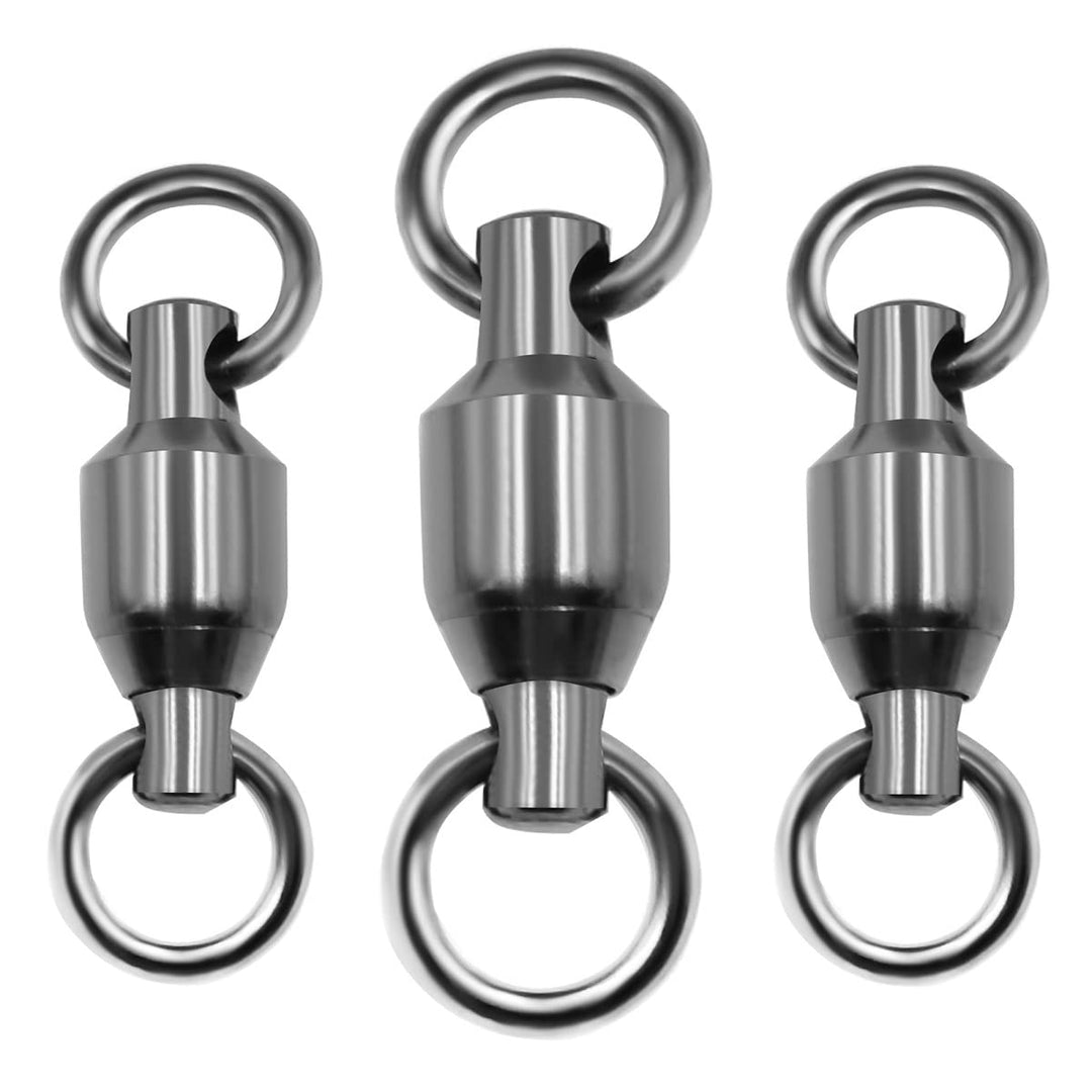 10/20PCS Kugellager Wirbel mit Geschweisstem Ringe Angel Zubehör Grösse 0