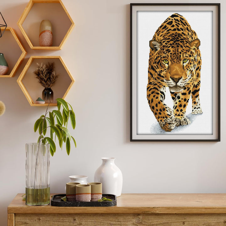 DIAMOND DOTZ 2591787 Original 5D Diamond Painting Squares Set, Leopard, DIY Diamant-Malerei-Kit mit
