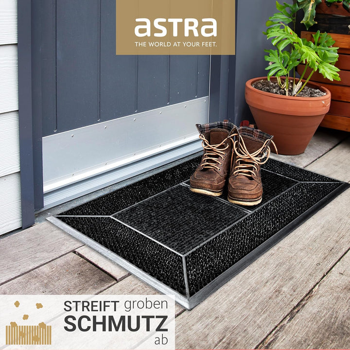 Fussmatte aussen rutschfest wetterfeste Fussmatte 45x75cm Streifen anthrazit Streifen Anthrazit (Rec