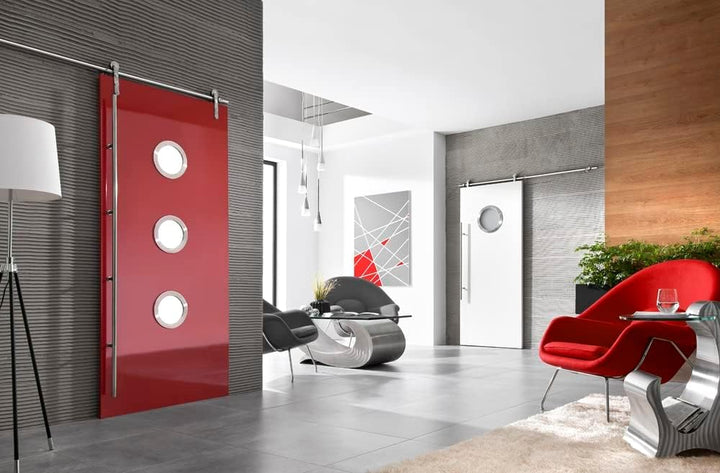 MLS Bullauge B6000 für Türen, Rostfreier Edelstahl, 350 mm, Mattes Glas 350 mm Mattes Glas, 350 mm M