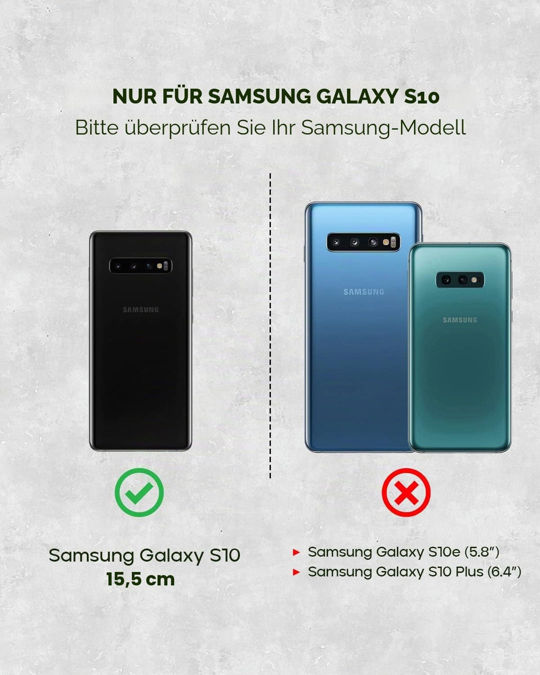 Porter Riley - Lederhülle für Samsung Galaxy S10. Premium Echtleder Standhülle/Cover/Brieftasche kom