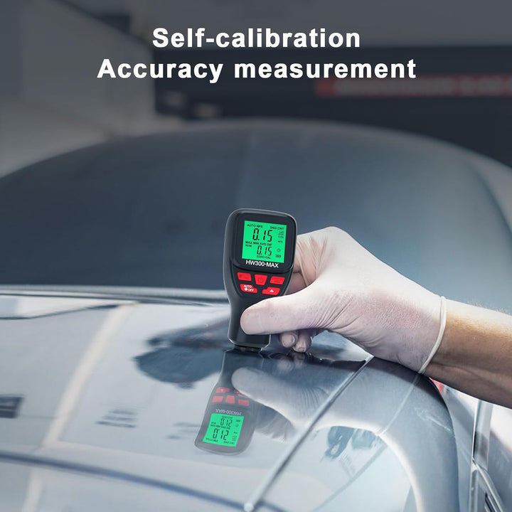 Shkalacar Schichtdickenmessgerät Handheld 0-2000μm, Dickenmessgerät mit LCD-Anzeige,Einheitenumrechn