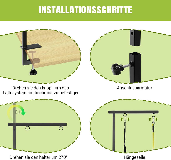Faltbarer Hundepflegetisch-Arm mit Tischklemme