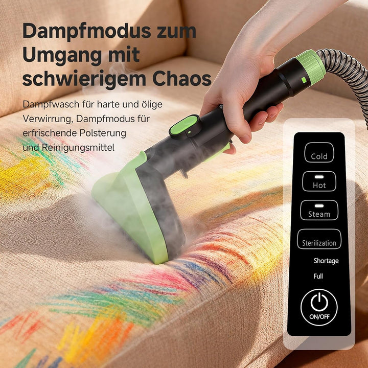 AAOBOSI Dampfreiniger und Polsterreiniger, 1800W, Sprachansage, Sofa/Auto Medium, Medium